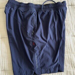 Rhone Men's 7" Navy Athletic Shorts w/ Liner Athletic 4-Way Stretch